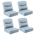 Pocassy 6 Inch Thick Outdoor Deep Seating Cushion Set 24 X24 X6 Inch