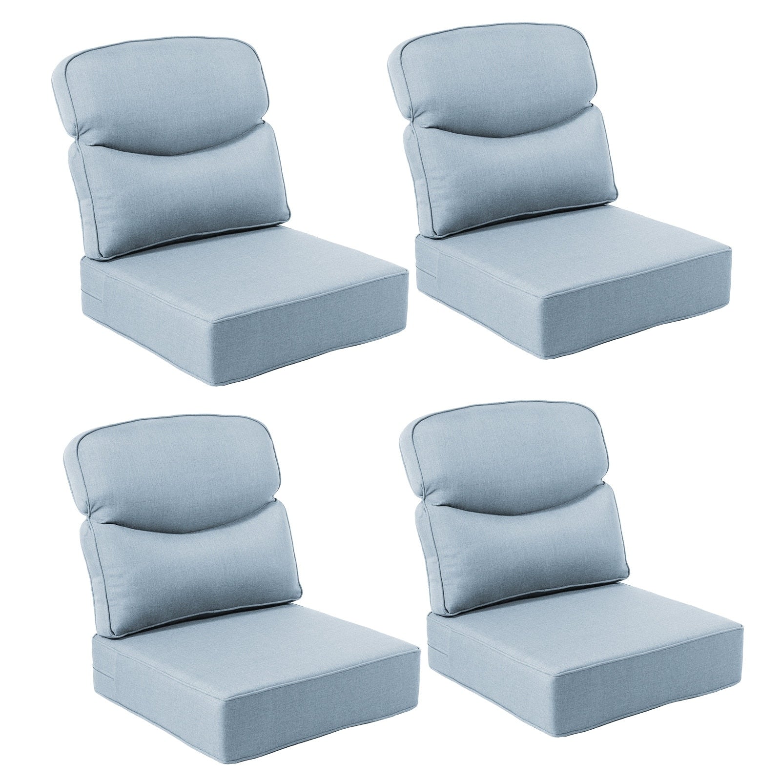 Pocassy 6 Inch Thick Outdoor Deep Seating Cushion Set 24 X24 X6 Inch