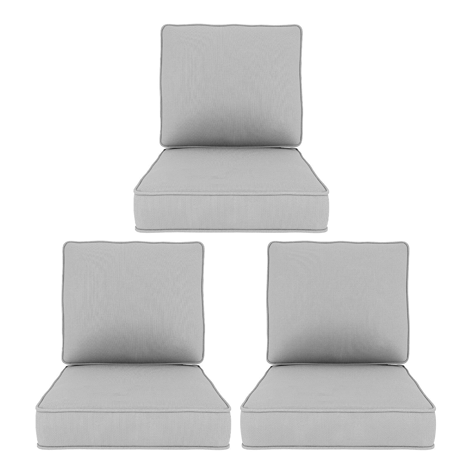 Pocassy Outdoor Chair Cushions 24 X23 X4 Removable Cover Patio Chair Cushions