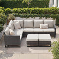 Pocassy Patio Sectional Sofa With Swivel Chairs Conversation Sets