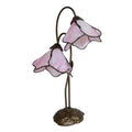 Poelking 2 Light Pink Lily Tiffany Table Lamp