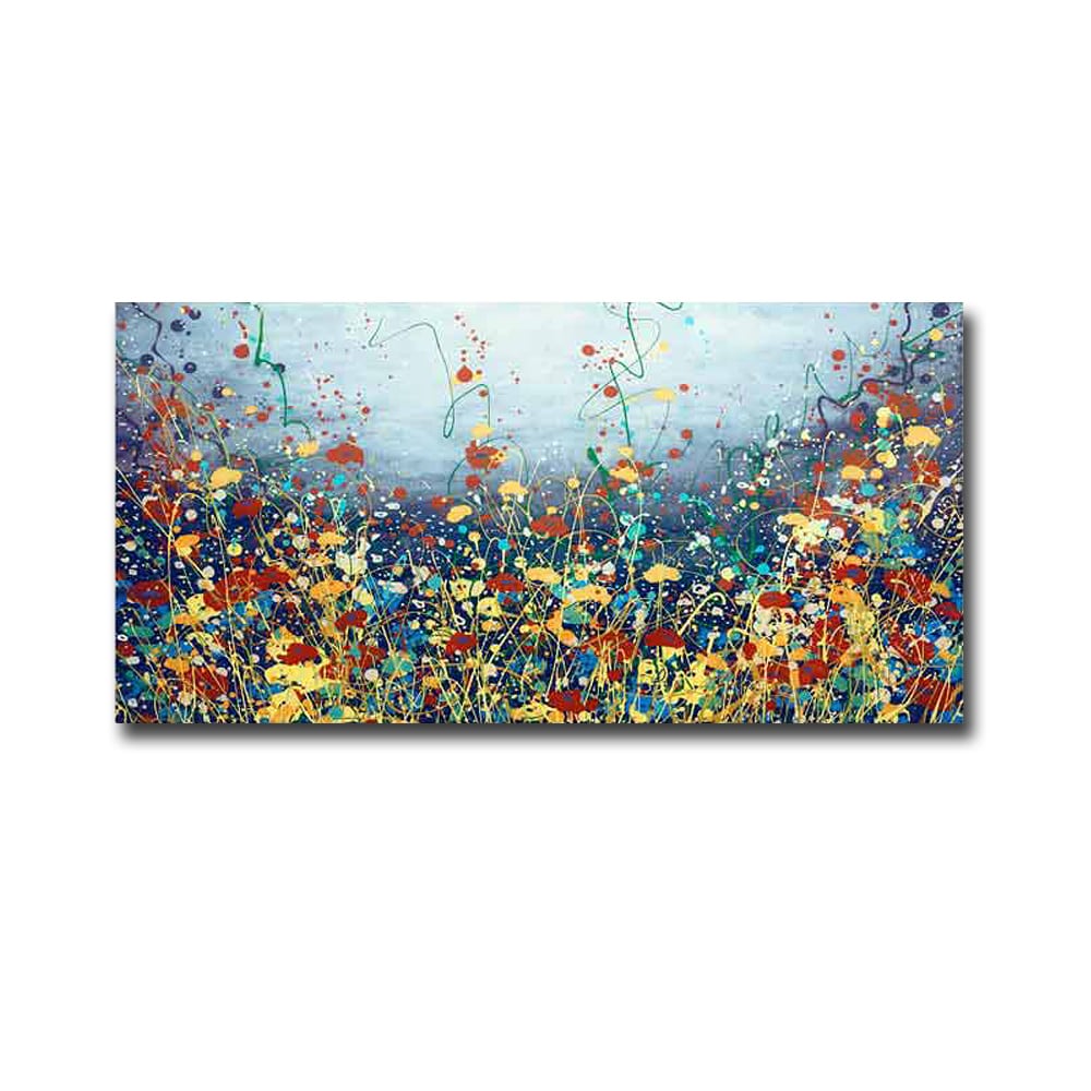 Poem Flower By Daniel Lager Gallery Wrapped Canvas Giclee Art