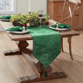 Poinsettia Elegance Jacquard Holiday Table Runner 13 X70