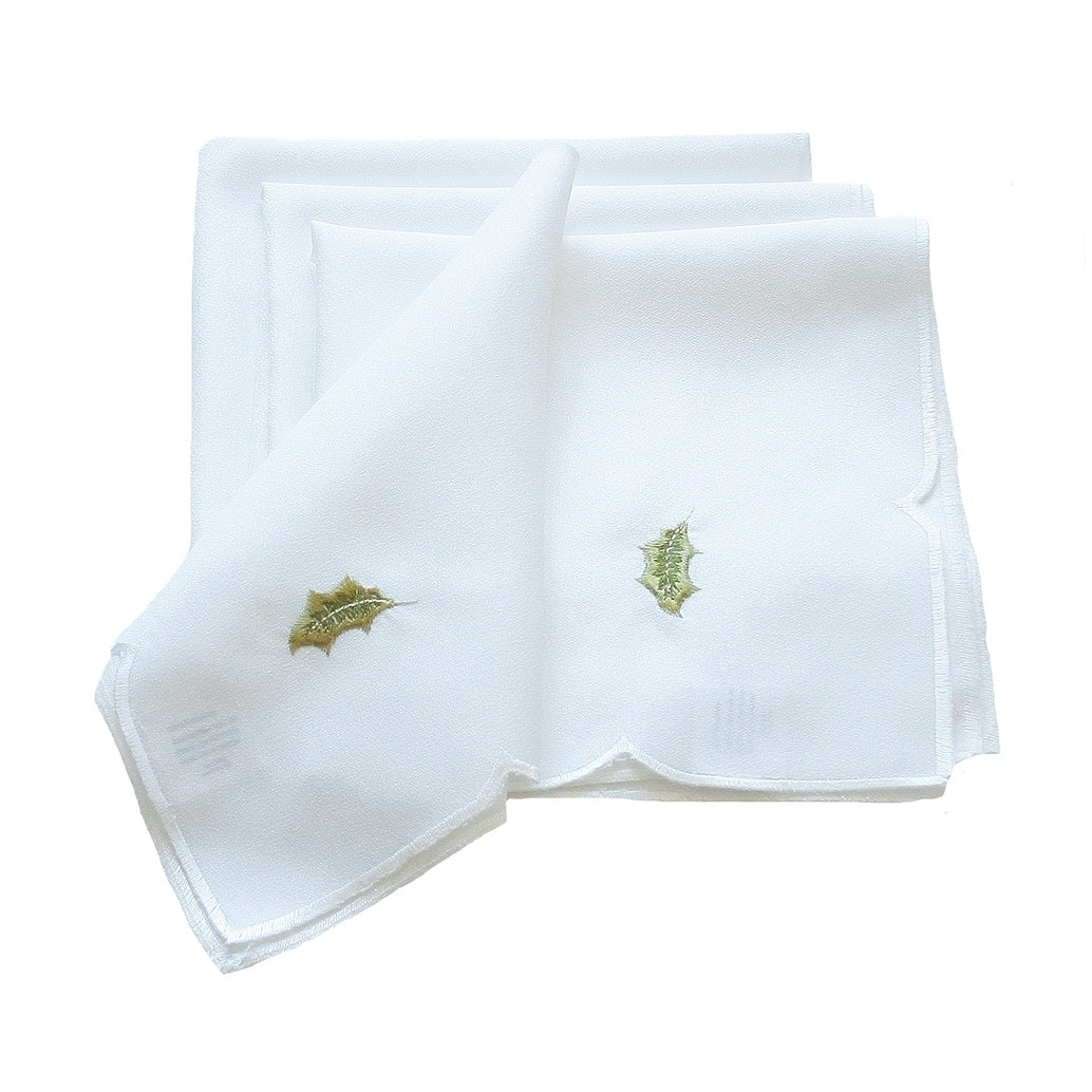 Poinsettia Lace Embroidered Cutwork Napkin 18 By 18 Inch Set Of 4