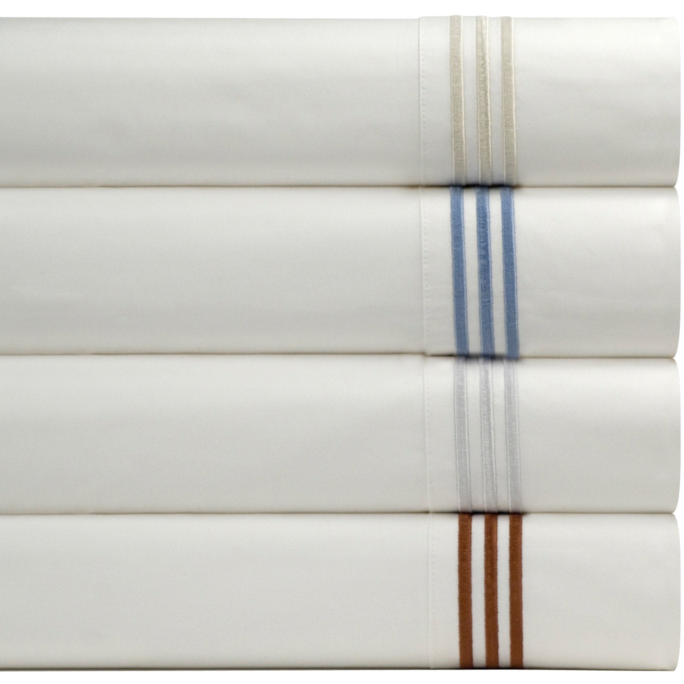 Pointehaven Egyptian Cotton Embroidered Percale Pillowcases Set Of 2
