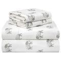 Porch Den Stallion Pattern Printed Cotton Flannel Sheet Set