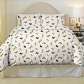 Pointehaven Winter Dogs Heavy Weight Cotton Flannel 3 Piece Duvet Set
