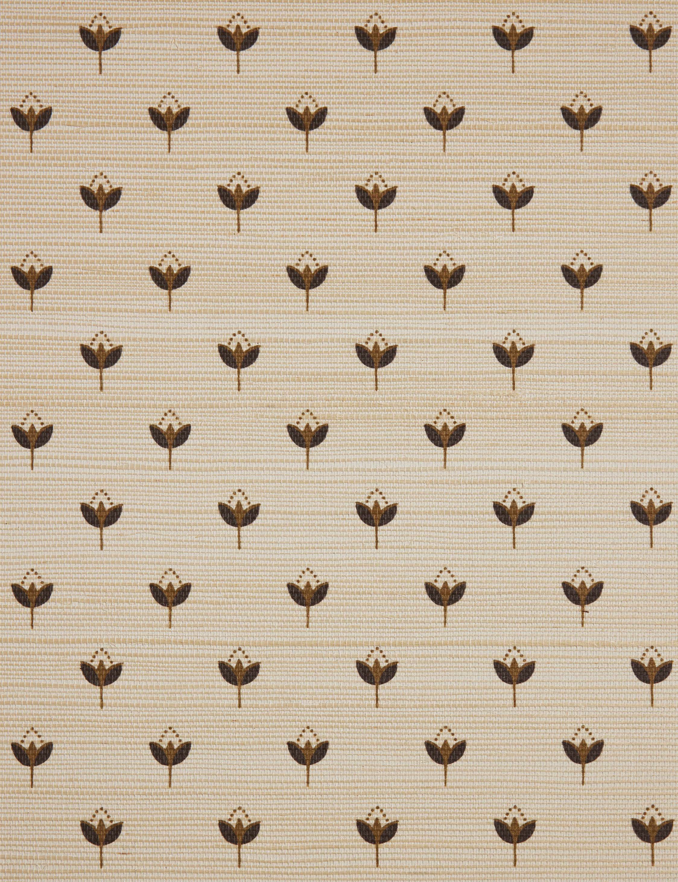 Poiret Grasscloth Wallpaper Swatch, Merlot and Gold