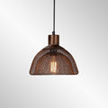 Polaris Distressed Rustic Copper Iron Mesh Small Pendant By Kosas Home