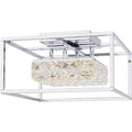 Polished Chrome Led Semi Flush Mount From The Dazzle Collection