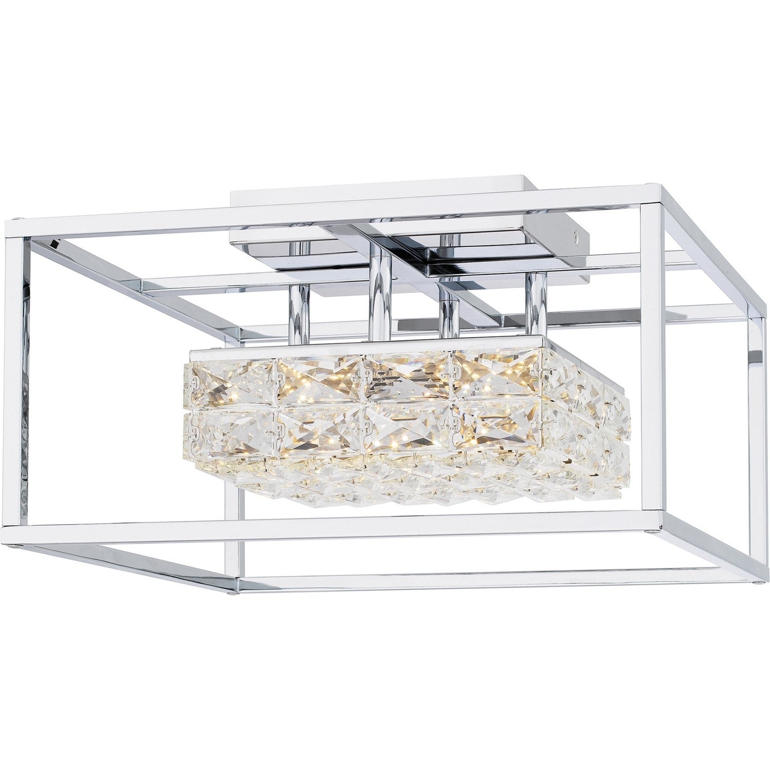 Polished Chrome Led Semi Flush Mount From The Dazzle Collection