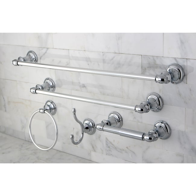 Provence Chrome 5 Piece Bathroom Accessory Set