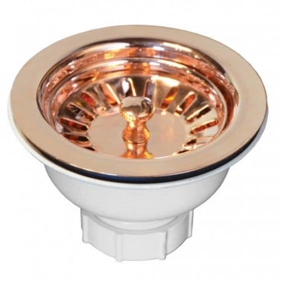 Polished Copper 3.5 Inch Basket Strainer