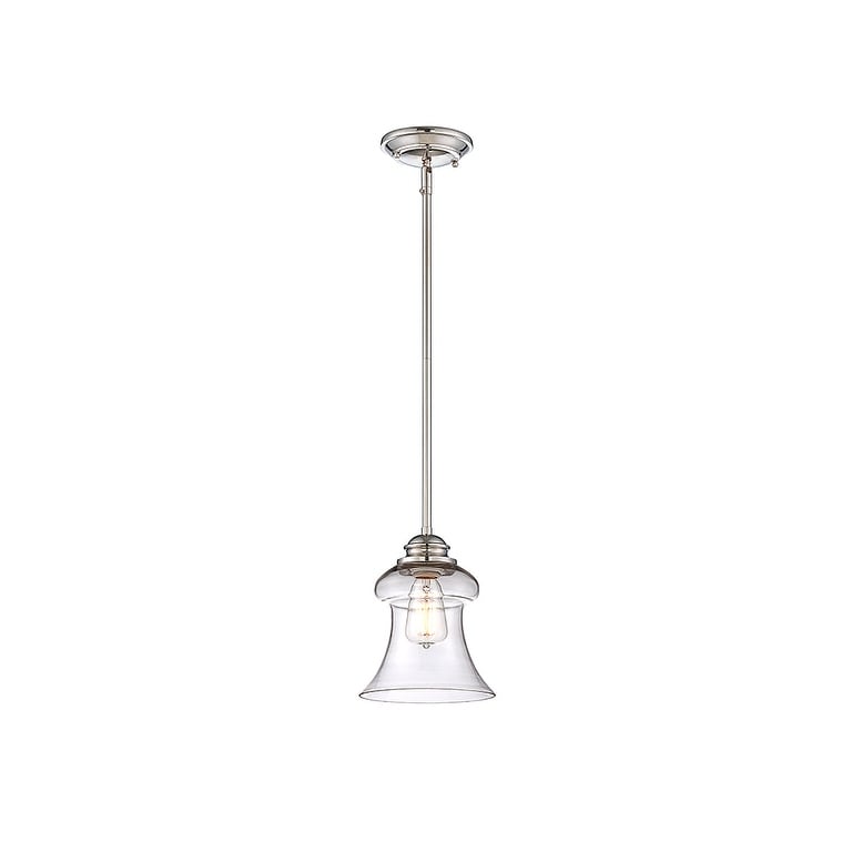 Polished Nickel One Light Mini Pendant From The Vintage Collection