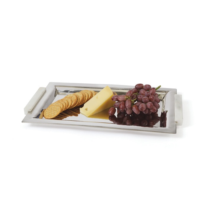 Marble Handle Serving Tray
