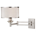 Vaxcel Polk Instalux Swing Arm Wall Light Satin Nickel