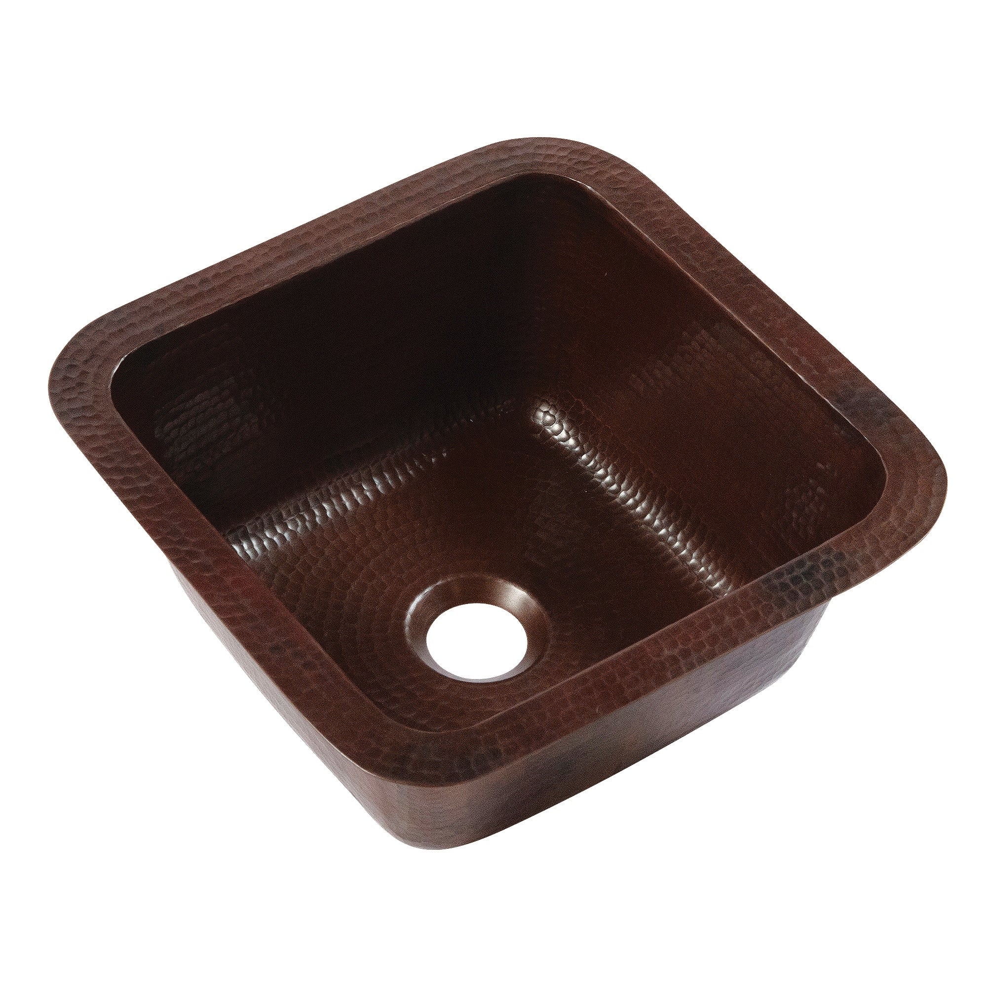 Sinkology Pollock Dual Copper 12 Copper Bar Prep Sink In Aged Copper Black