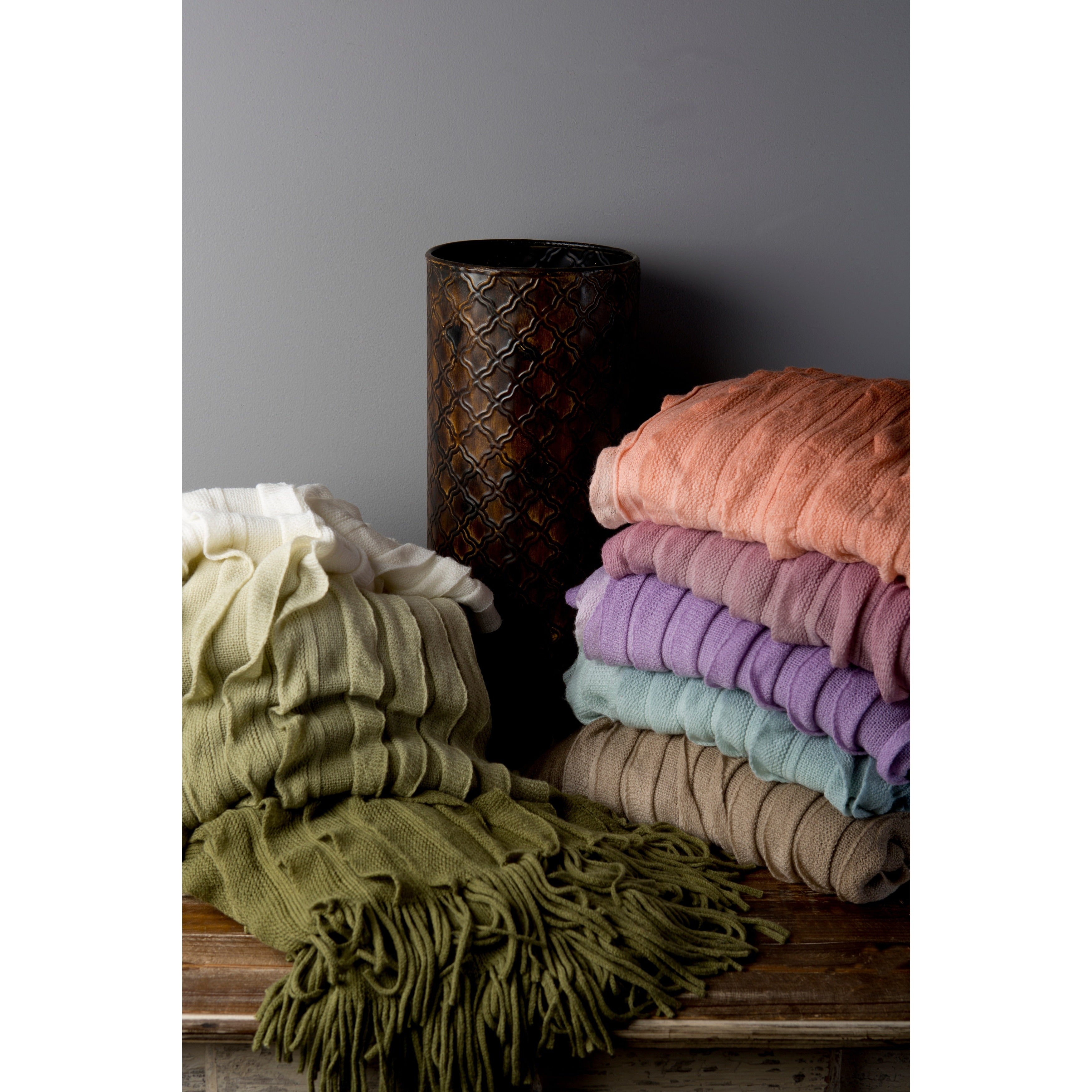 Polly Acrylic Woven Ombre 50X60 Inch Throw