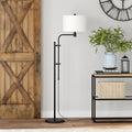 Polly Height Adjustable Blackened Bronze Floor Lamp Black