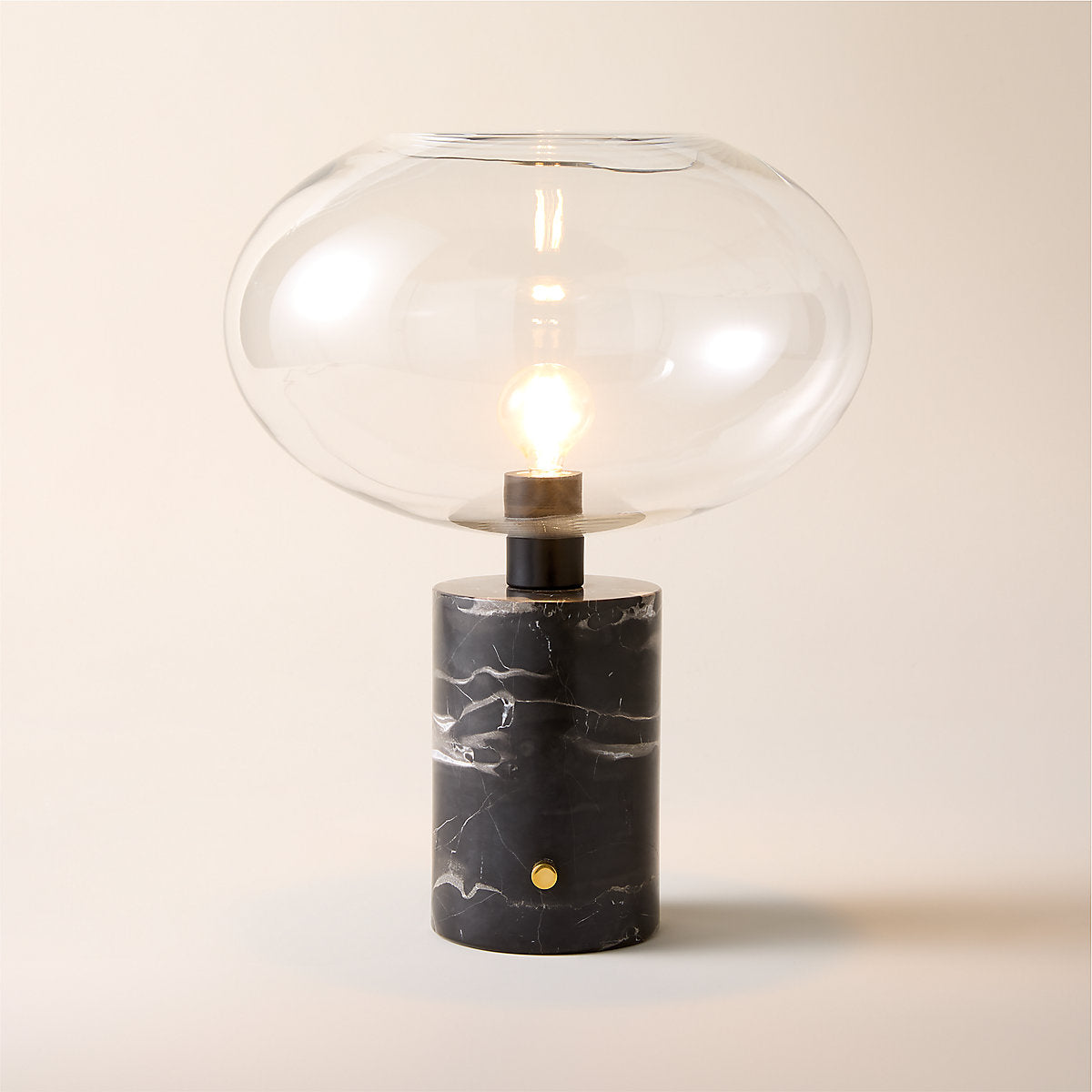 Polo Black Marble Floor Lamp