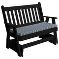 Outdoor 5 Foot Glider In Traditional English Style Recycled Plastic
