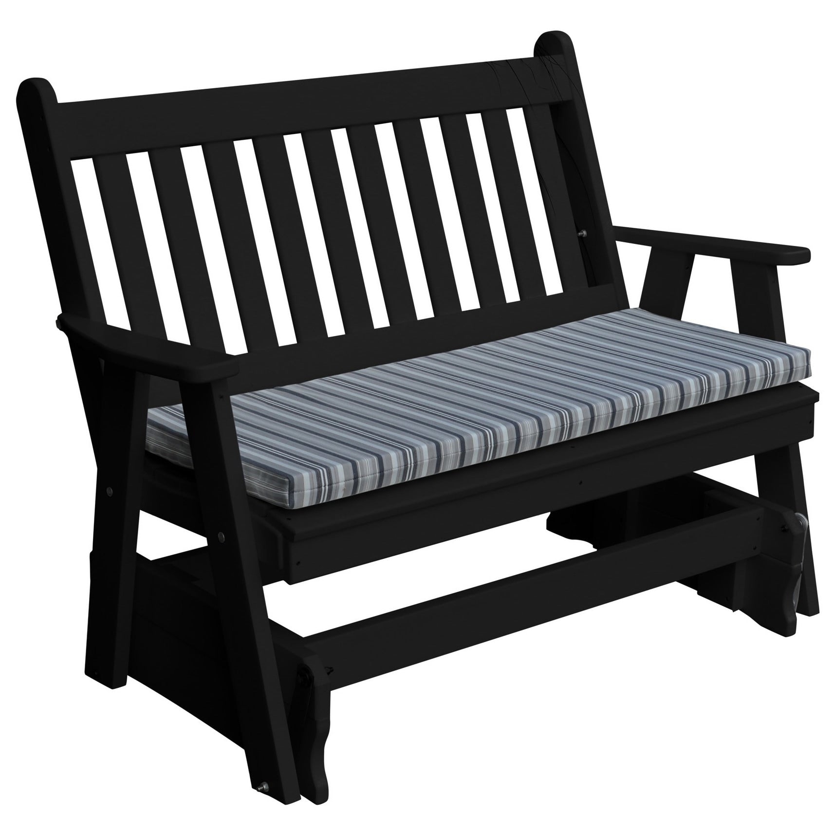 Outdoor 5 Foot Glider In Traditional English Style Recycled Plastic