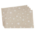 Poly Blend Table Mats With Snowflake Design Set Of 4 13 X19