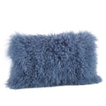 Wool Mongolian Lamb Fur 12 X 20 Decorative Throw Pillow