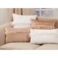Poly Filled Velvet Faux Fur Throw Pillow