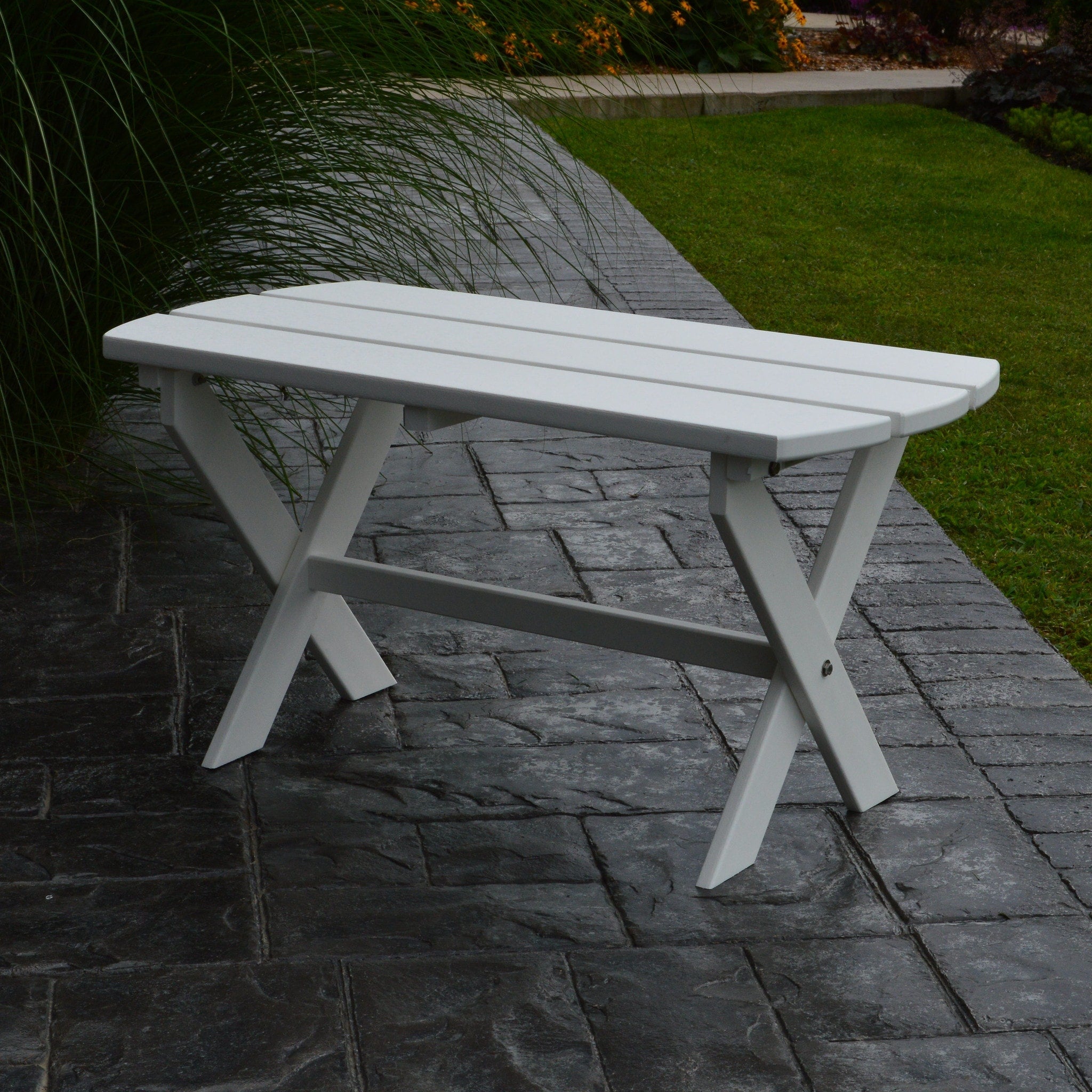 Outdoor Folding Oval Coffee Table Recycled Plastic