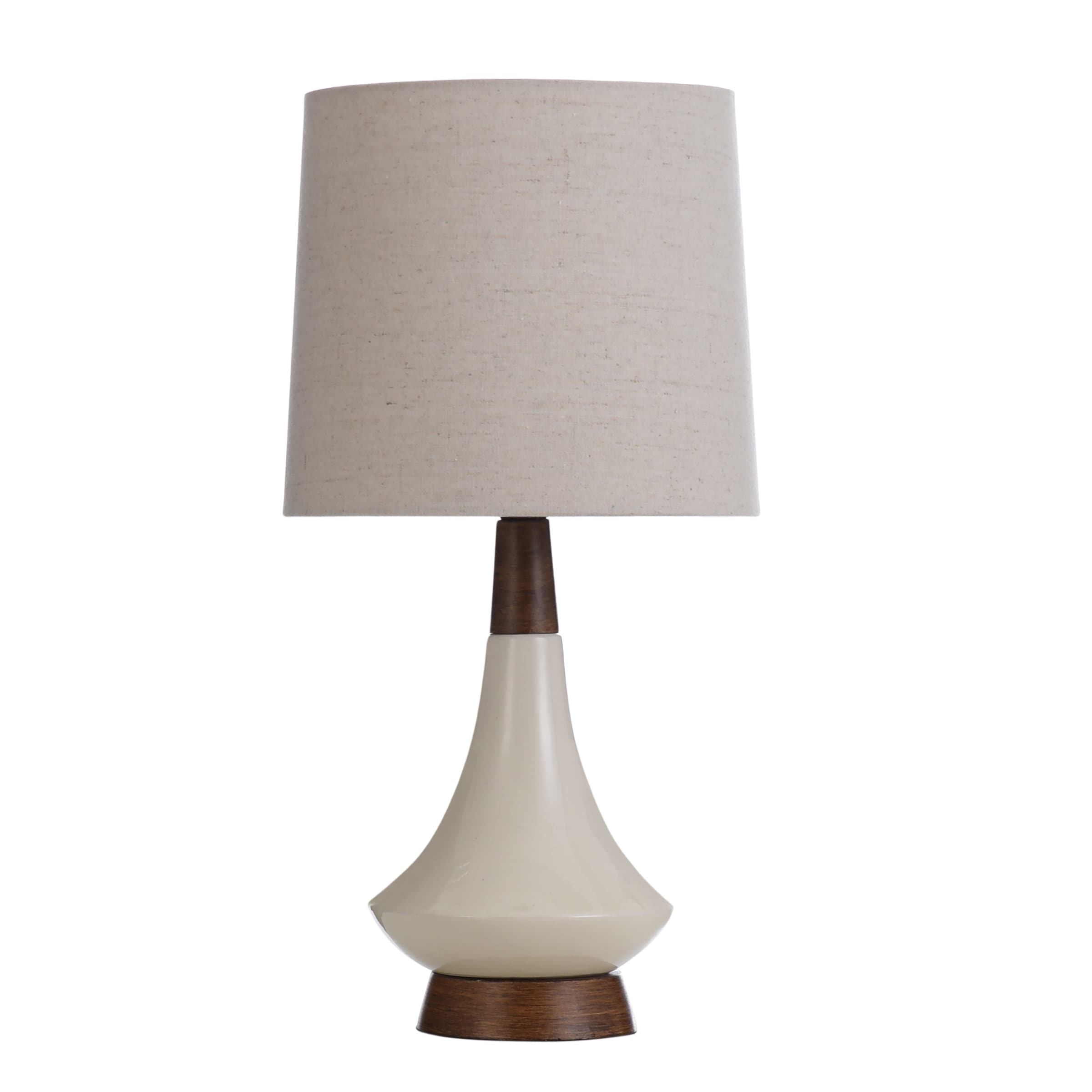 White Washed Wood Cream Ceramic Table Lamp White Hardback Fabric Shade