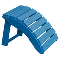 Outdoor Folding Round Ottoman Recycled Plastic