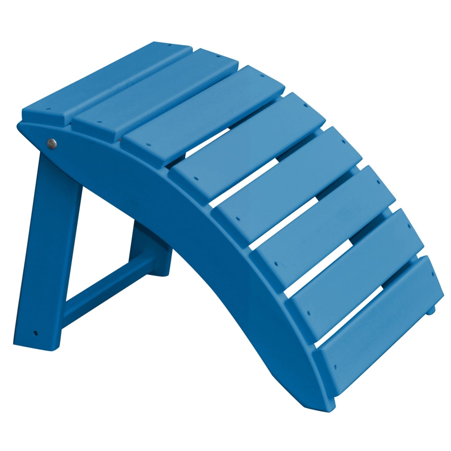 Outdoor Folding Round Ottoman Recycled Plastic