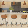 Poly And Bark Paxton Leatherette 24 Inch Counter Stool Set Of 3