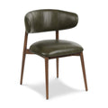Poly Bark Talon Solid Oak Wood Genuine Leather Dining Chair