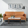 Poly And Bark Mateo Leather Sofa.
