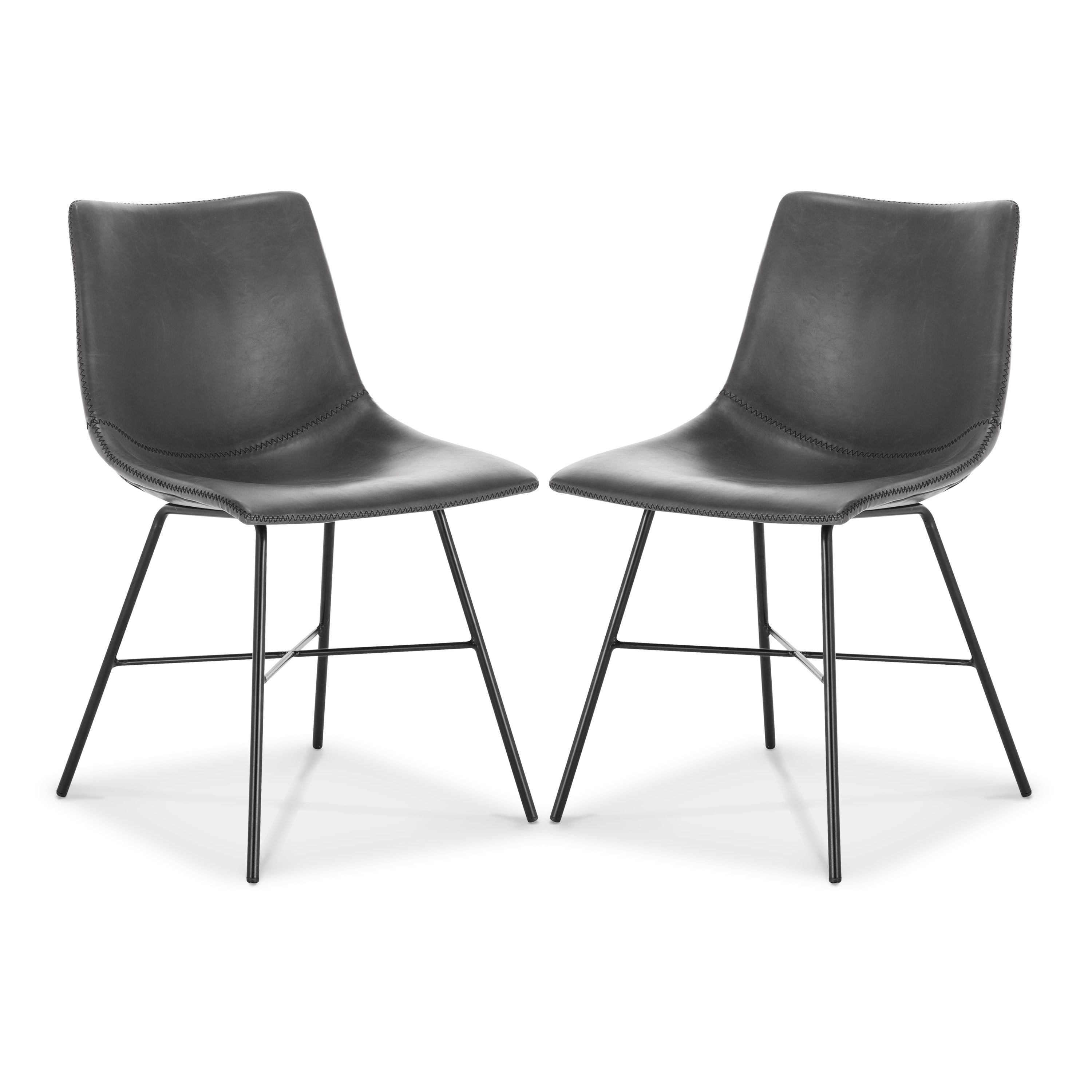 Poly And Bark Paxton Dining Chair In Grey Set Of 2