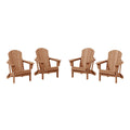 Laguna Folding Outdoor Patio Adirondack Chair Se Of 4