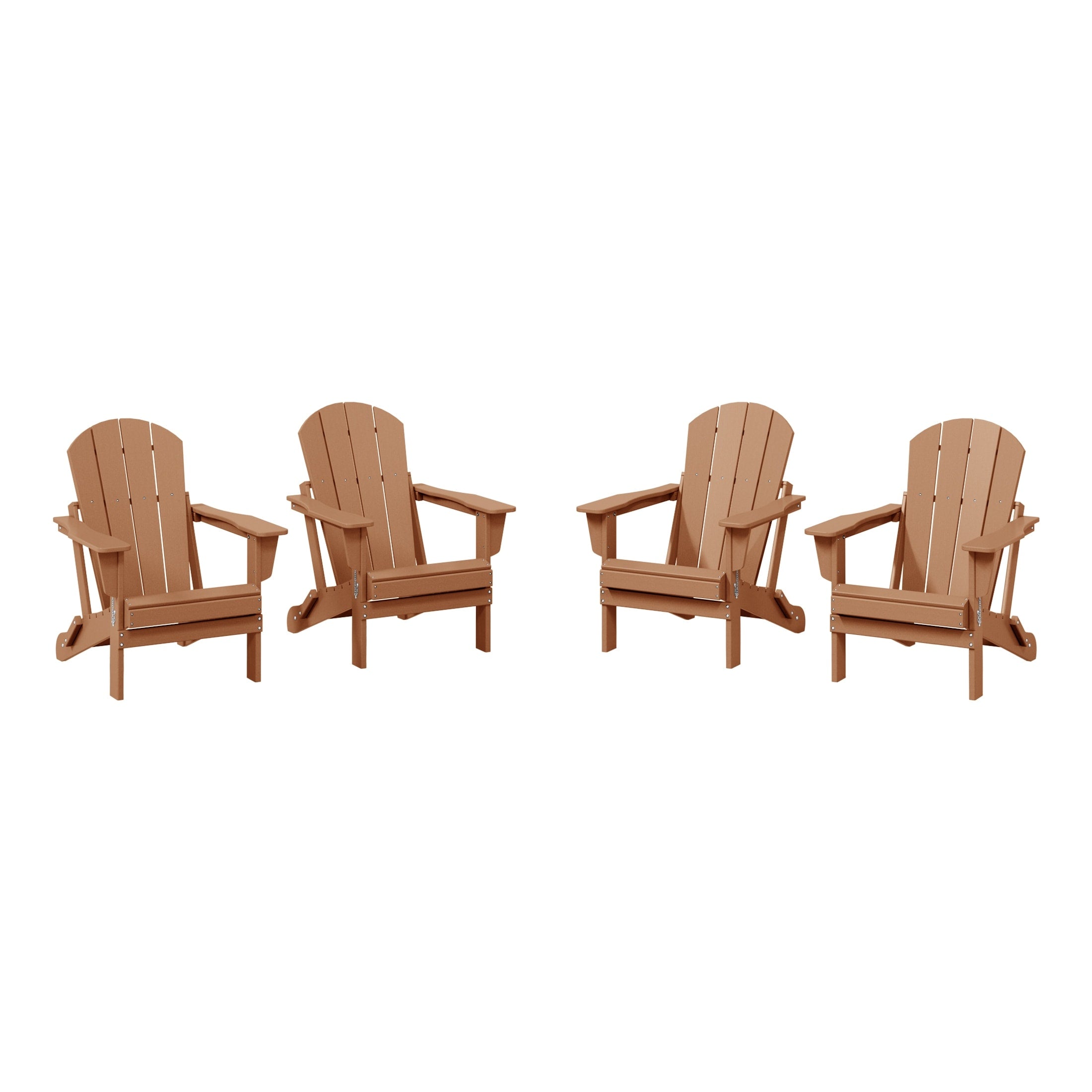 Laguna Folding Outdoor Patio Adirondack Chair Se Of 4