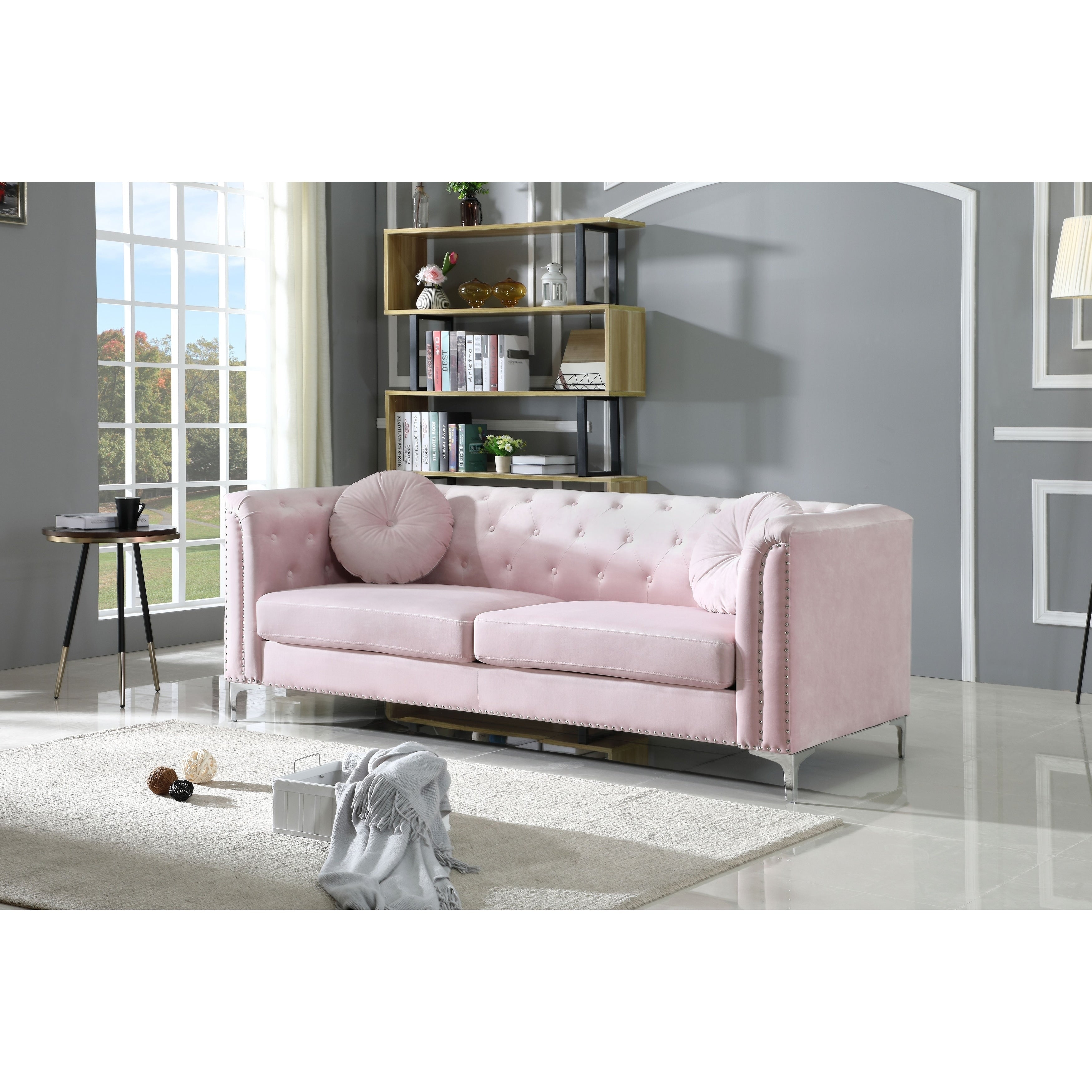 Pompano Velvet Sofa 31 Inches High X 83 Inches Wide X 34 Inches Deep