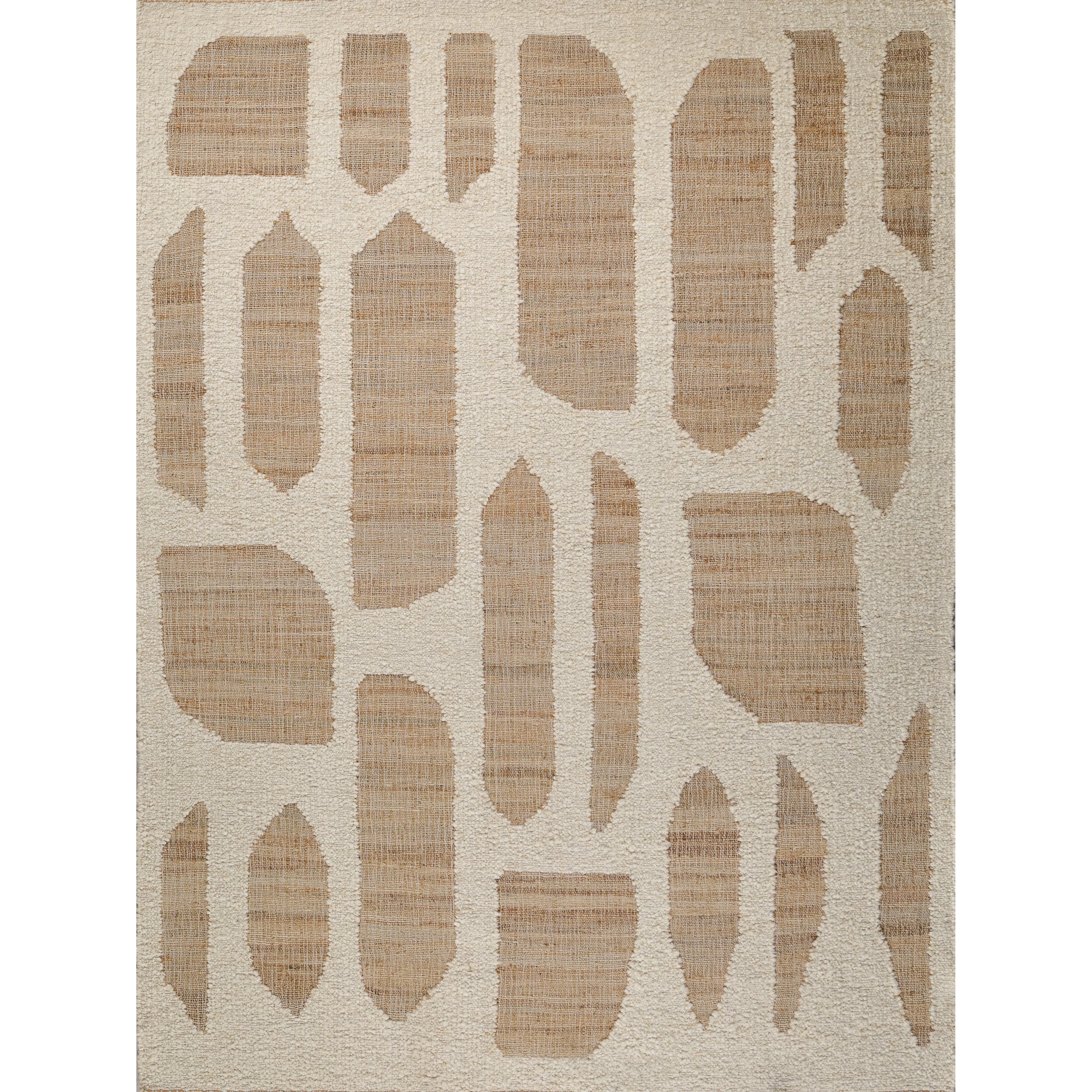 Pompano Flatweave Wool Jute Ivory Beige Area Rug