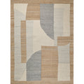 Pompano Flatweave Wool Jute Ivory Gray Beige Area Rug
