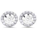 Pompeii3 14K White Gold 1 2 Ct Tdw Diamond Stud Earring Jackets