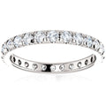 Pompeii3 14K White Gold 1Ct Tdw Seven Diamond Eternity Wedding Ring Lab Grown G H Vs1 Vs2