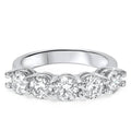 Pompeii3 14K White Gold 2 Ct Tdw Diamond Five Stone Wedding Ring Lab Grown G H Vs1 Vs2
