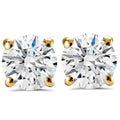 Pompeii3 14K Yellow Gold 1 1 2 Ct Tdw Diamond Screw Back Studs Clarity Enhanced Hi Si