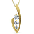 Pompeii3 14K Yellow Gold 1 2 Ct Tdw Diamond 3 Stone Pendant
