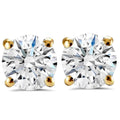 Pompeii3 14K Yellow Gold 3 4 Ct Tdw Diamond Studs Lab Grown G H Si