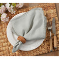Pompom Design Table Napkins With 100 Linen Set Of 4