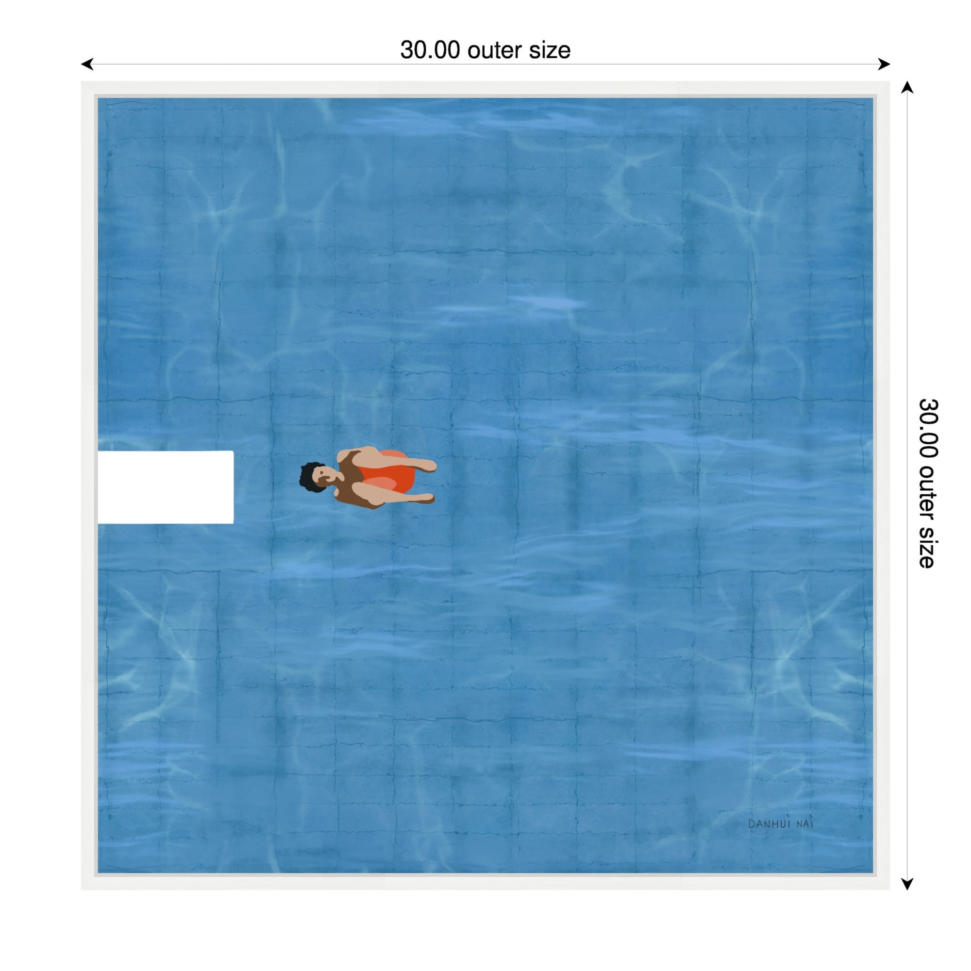 Pool Fun Ii By Danhui Nai Framed Canvas Wall Art Print